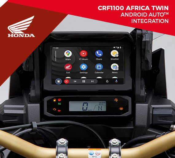 Android AutoTM integration for the CRF1100L Africa Twin Android AutoTM integration for the CRF1100L Africa Twin