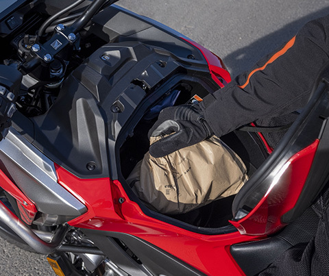 honda motorcycle with helmet storage