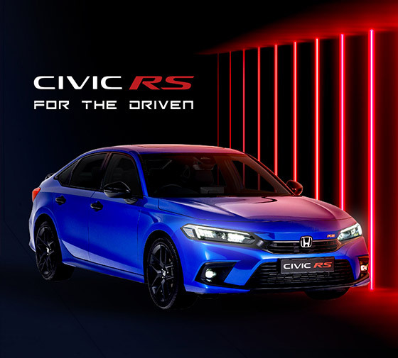 All-New Honda Civic RS combines heritage and technology in an attractive, well-rounded, and modern package