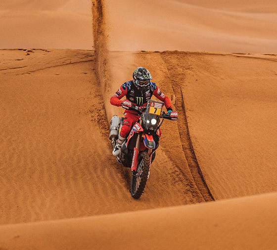 First stage win for the Monster Energy Honda Team at the 2022 Dakar